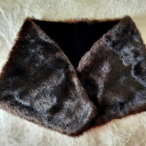 NWOT Faux mink shrug